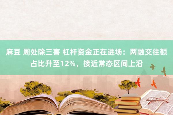 麻豆 周处除三害 杠杆资金正在进场：两融交往额占比升至12%，接近常态区间上沿