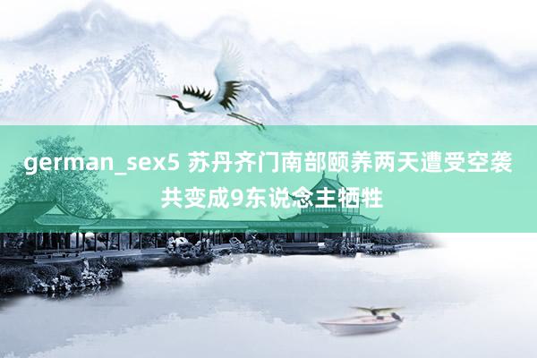 german_sex5 苏丹齐门南部颐养两天遭受空袭 共变成9东说念主牺牲