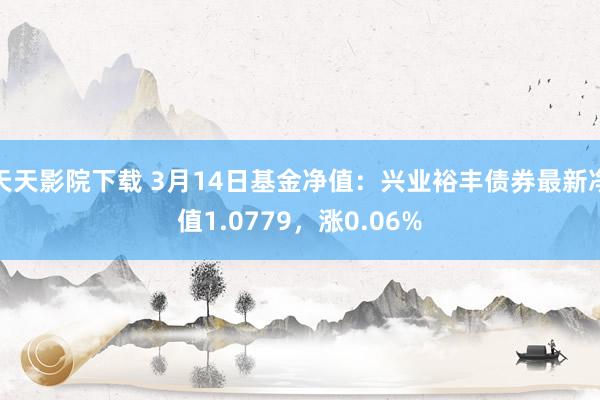 天天影院下载 3月14日基金净值：兴业裕丰债券最新净值1.0779，涨0.06%