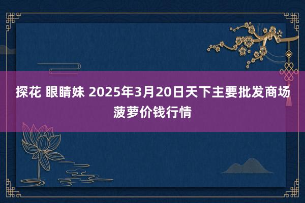 探花 眼睛妹 2025年3月20日天下主要批发商场菠萝价钱行情