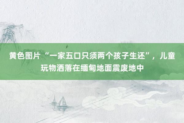黄色图片 “一家五口只须两个孩子生还”，儿童玩物洒落在缅甸地面震废地中