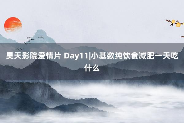昊天影院爱情片 Day11|小基数纯饮食减肥一天吃什么