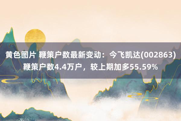 黄色图片 鞭策户数最新变动：今飞凯达(002863)鞭策户数4.4万户，较上期加多55.59%